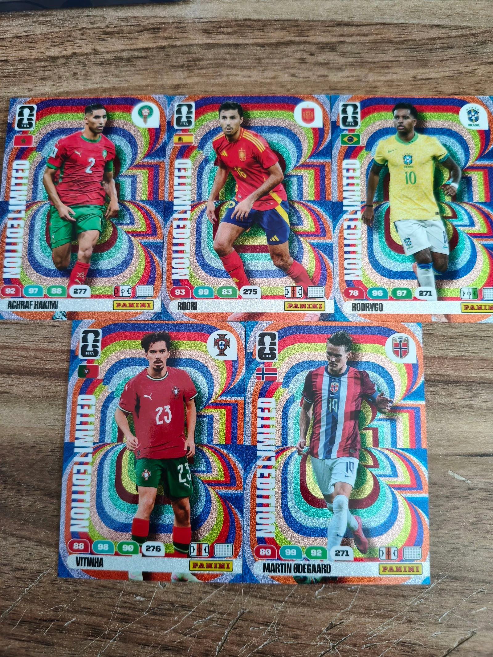 Lot de cartes de foot panini CDM édition limitée 